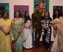 Sandip Soparrkar, Sharbani Mukherjee and Manju Lodha inaugurates India on Canvas An Exhibition of Paintings