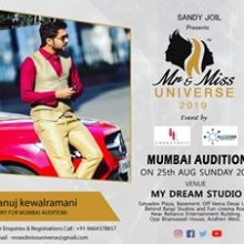 Mr And Miss Universe 2019 Audition In Mumbai Presented by Sandy Joil