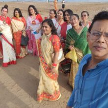 Kajal Rochwani  Chairperson of Royal Femme Club  Celebrates MAHALAYA Along With Her Members At Juhu Mumbai