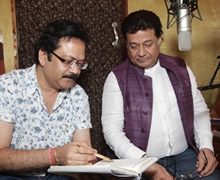 Music Composer Vivek Prakash & Bhajan Samrat Anup Jalota At Urdu Recording Of Bhagvadgita