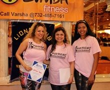 Dancer and Choreographer Varsha Naik lead a dance fitness event to support Breast Cancer Research program