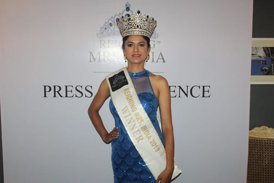 Press Conference Of Monica Shaikh’s REIGNING MRS INDIA 2019 At Thikana In Pune