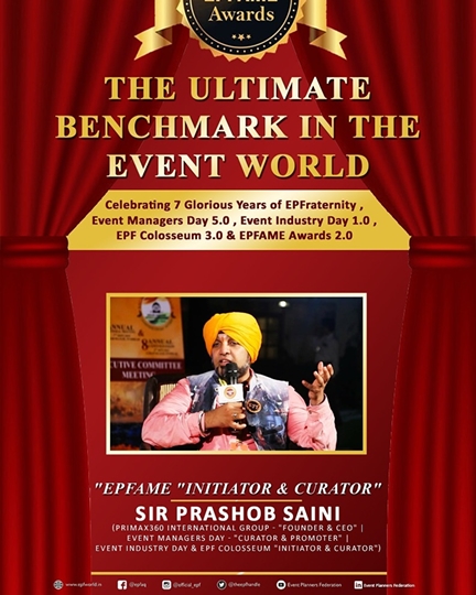 ANOTHER BIGGEST SHOW BY SIR PRASHOB SAINI OF EVENT PLANNER FEDERATION 27TH SEPTEMBER ON EVENT INDUSTRY DAY N WORLD TOURISM DAY